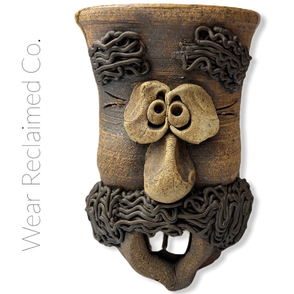 VINTAGE McGillivray Pottery Funny / Ugly Face Mug - Picture 1 of 10